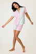 Pj Salvage Secret Garden Striped Floral Short Set